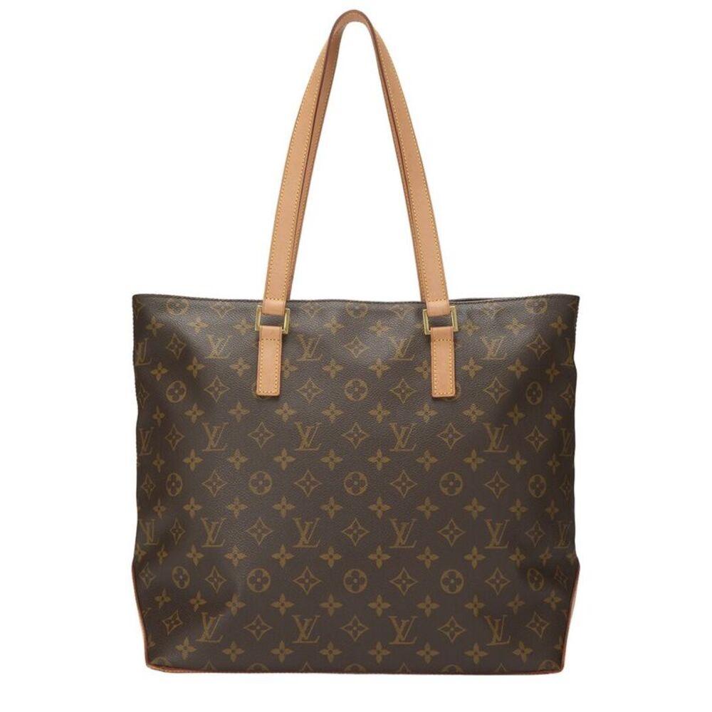 Louis Vuitton Brown Monogram Coated Canvas & Vachetta Leather Cabas Mezzo
